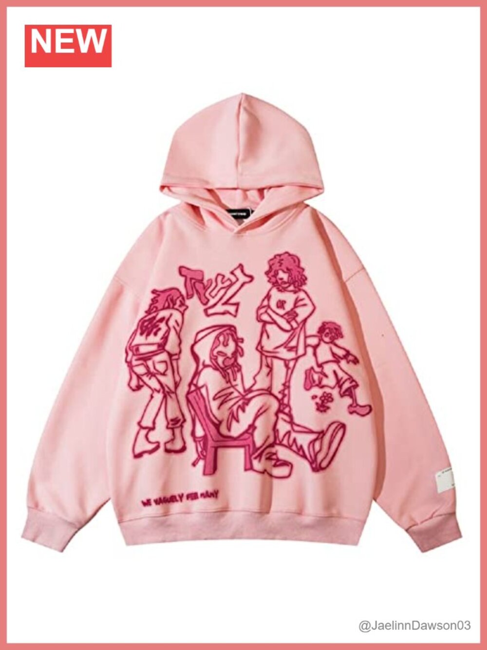 Womens Oversized Zip Up Graphic Hoodie Y2K Streetwear Cropped Sweatshirt